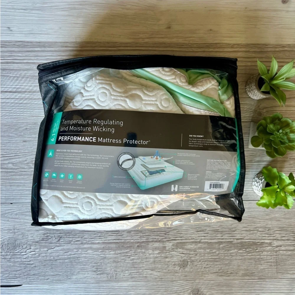 BEDGEAR ver-tex performance mattress protector queen EUC